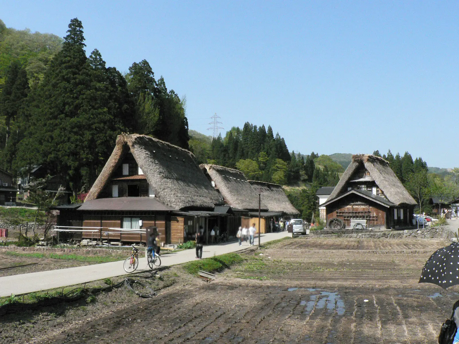 Gassho-style farmhouses in the village of Ainokura